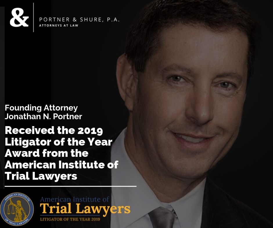 Jonathan N. Portner Receives 2019 Litigator of the Year Award
